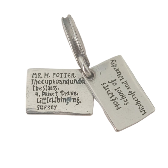 Pandora Sterling Silver 925 Hogwarts Letter Harry Potter Dangle Bracelet Charm - Picture 7 of 10
